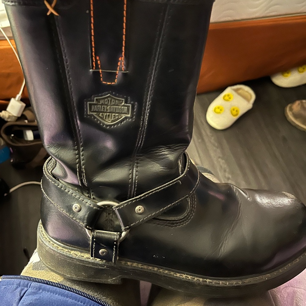 Harley-Davidson Black Leather Men's Riding Boots